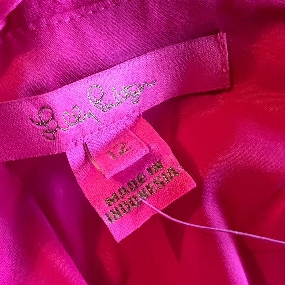 Lilly Pulitzer plume hot pink top - Picture 10 of 16